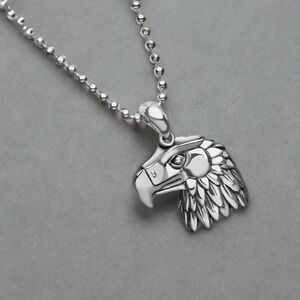 Lagos Rare Wonders Sterling Silver Eagle Pendant 20" Caviar Bead Chain .925 NWT